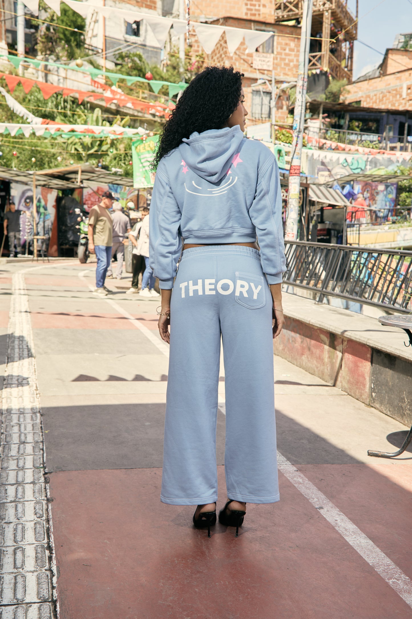 Hoodie Blue Star Crop