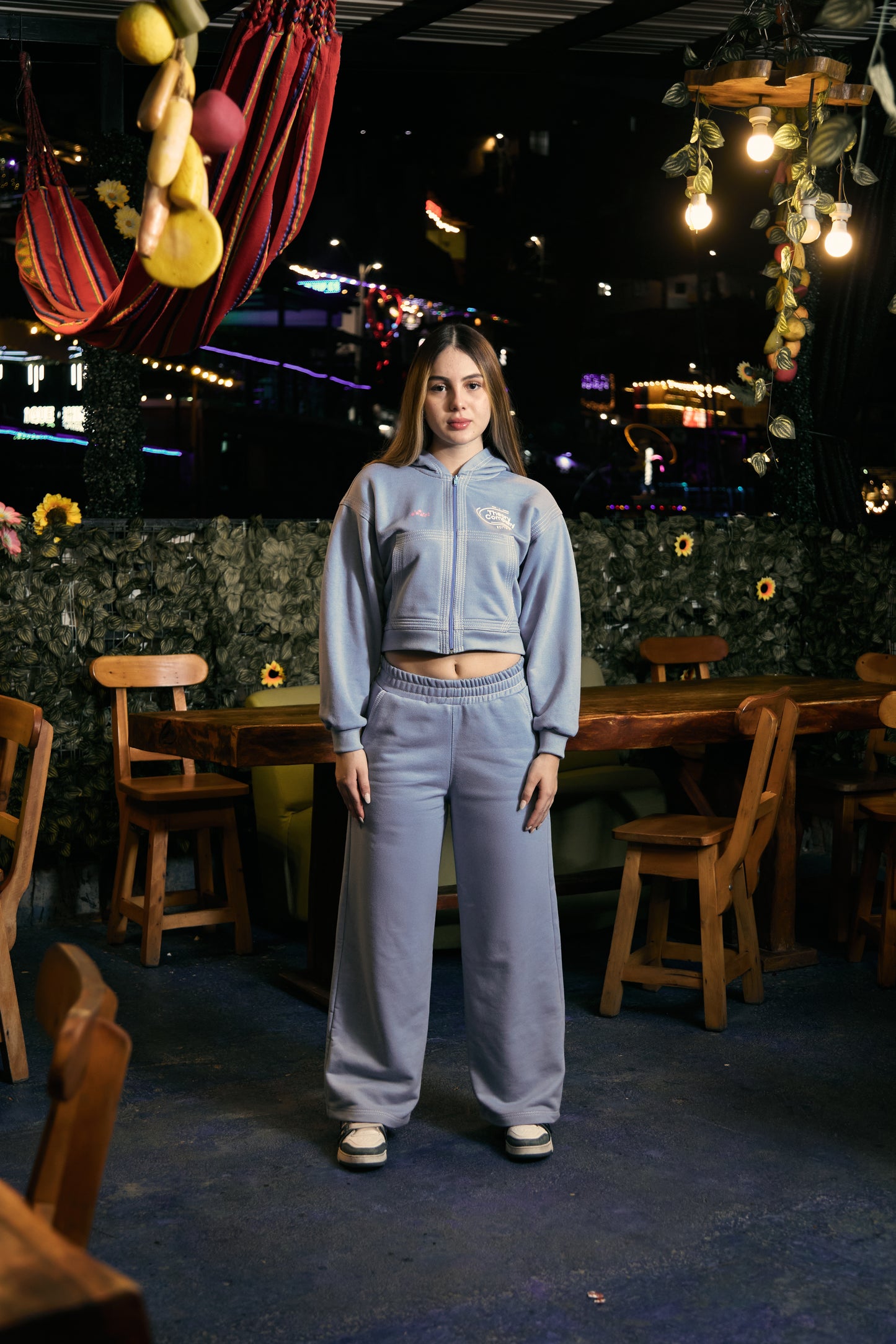 Hoodie Blue Star Crop